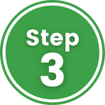 green circle with "step 3"